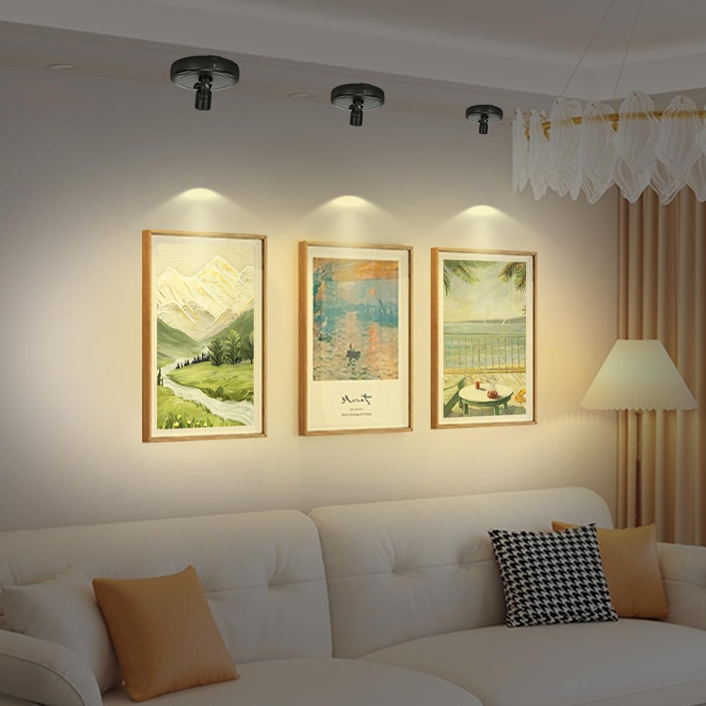 Cordless LED Spotlight with Remote – Pure Black