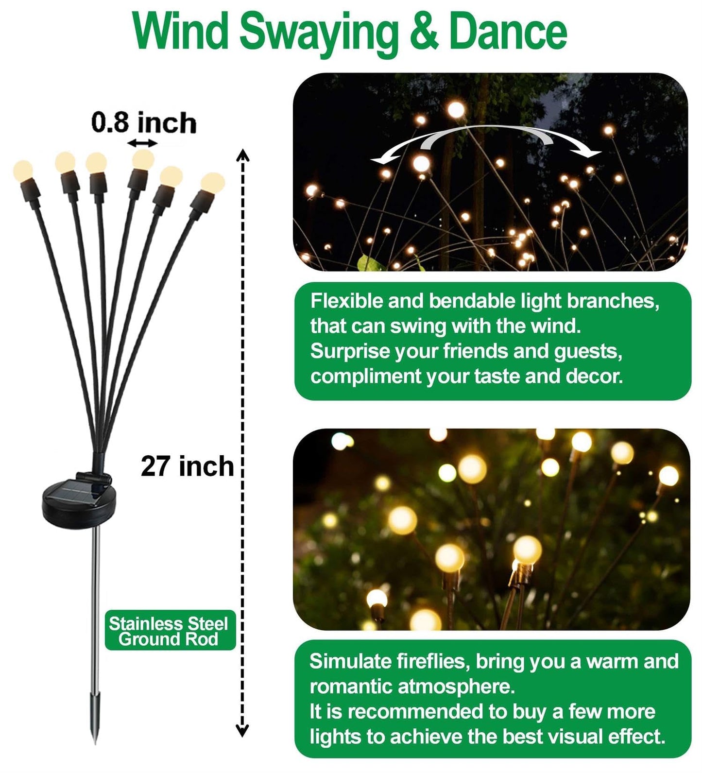 Swaying Solar Firefly Lights