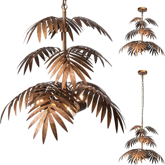 Bronze Palm Chandelier