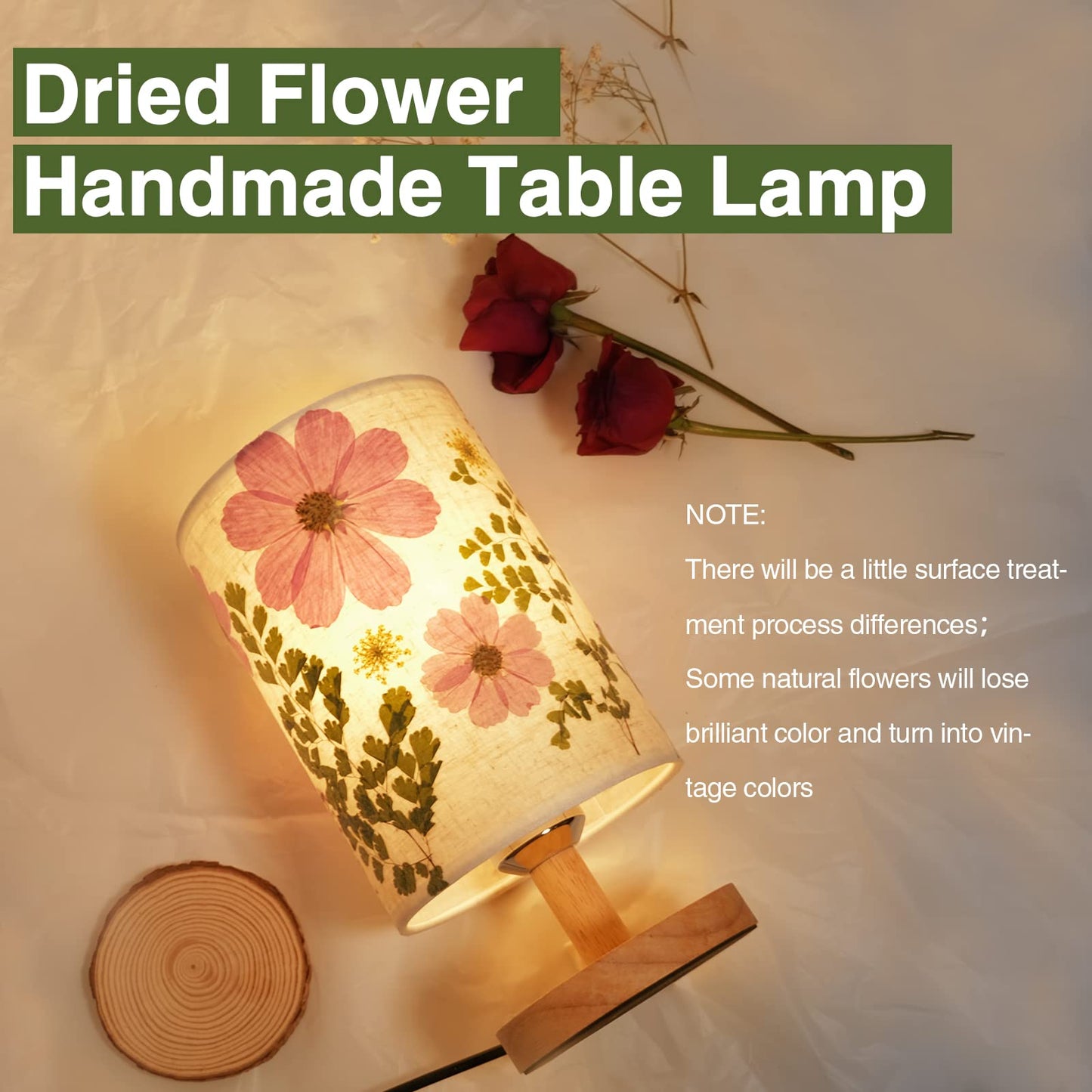 Pressed Flower Table Lamp