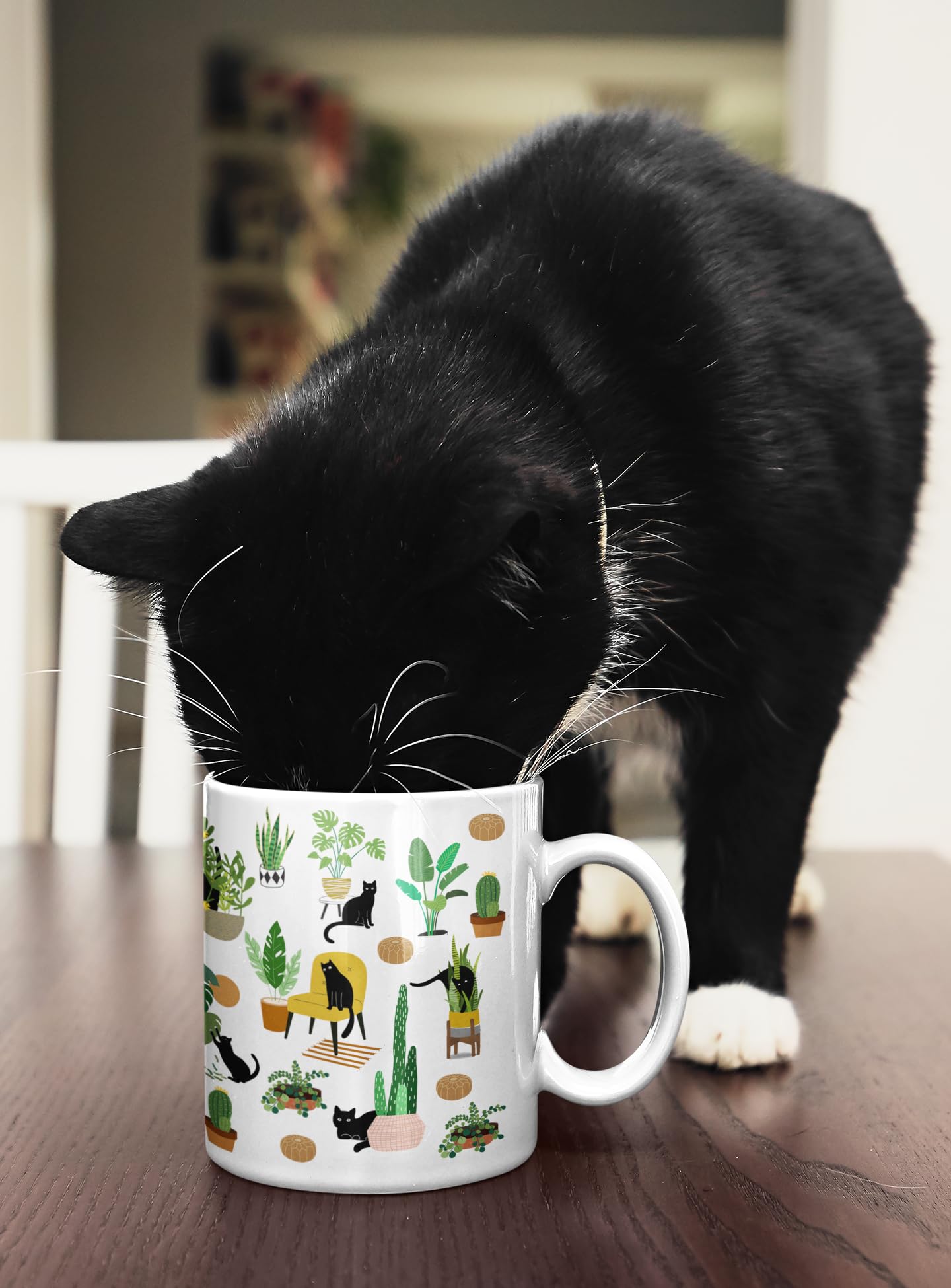Cat & Plant Lover Coffee Mug