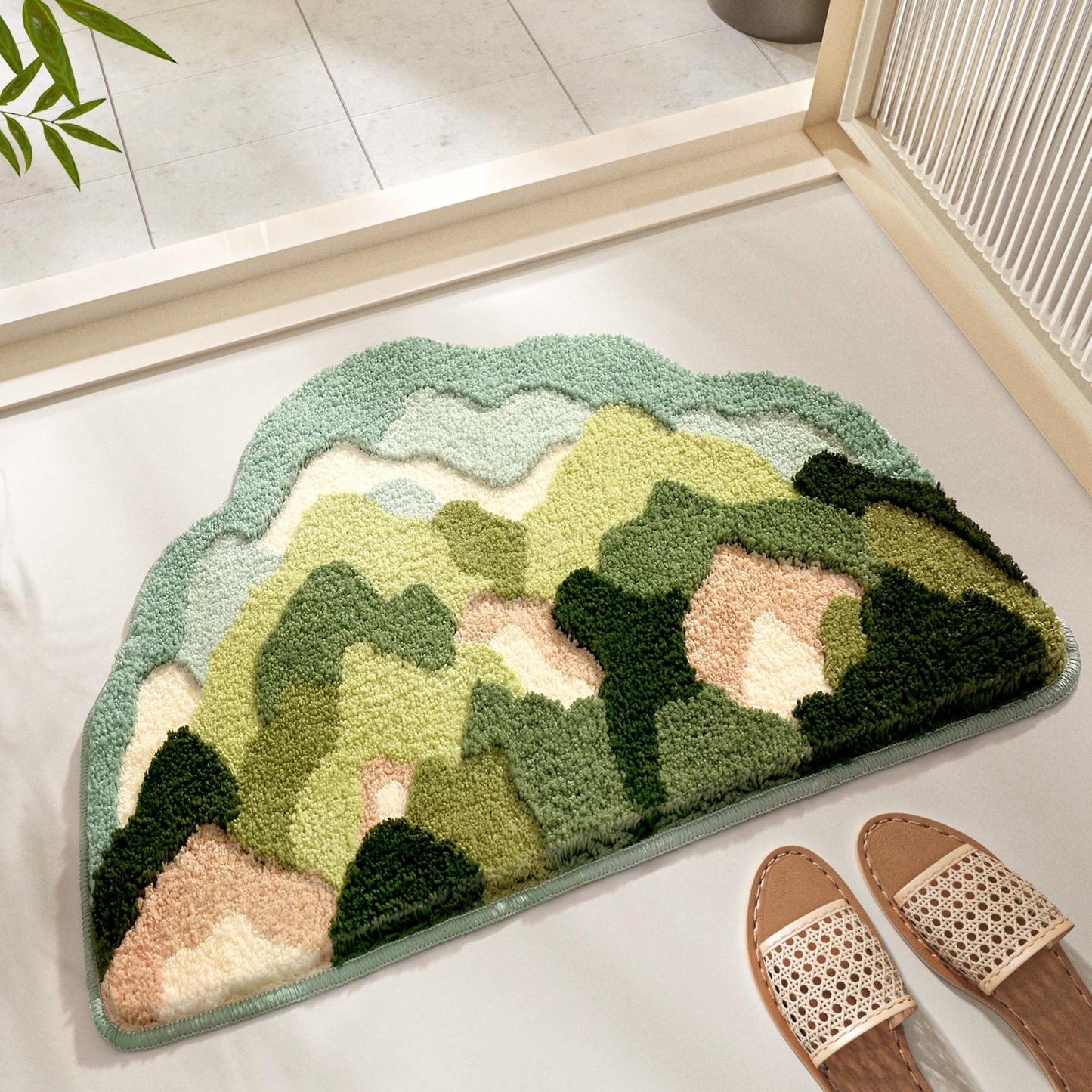 Colorful Nature-Inspired Bath Mat