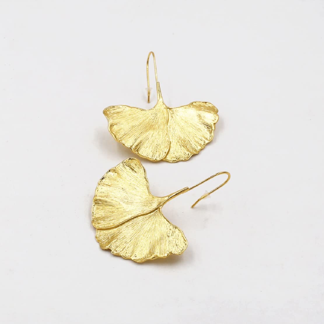 Gold Ginkgo Leaf Earrings
