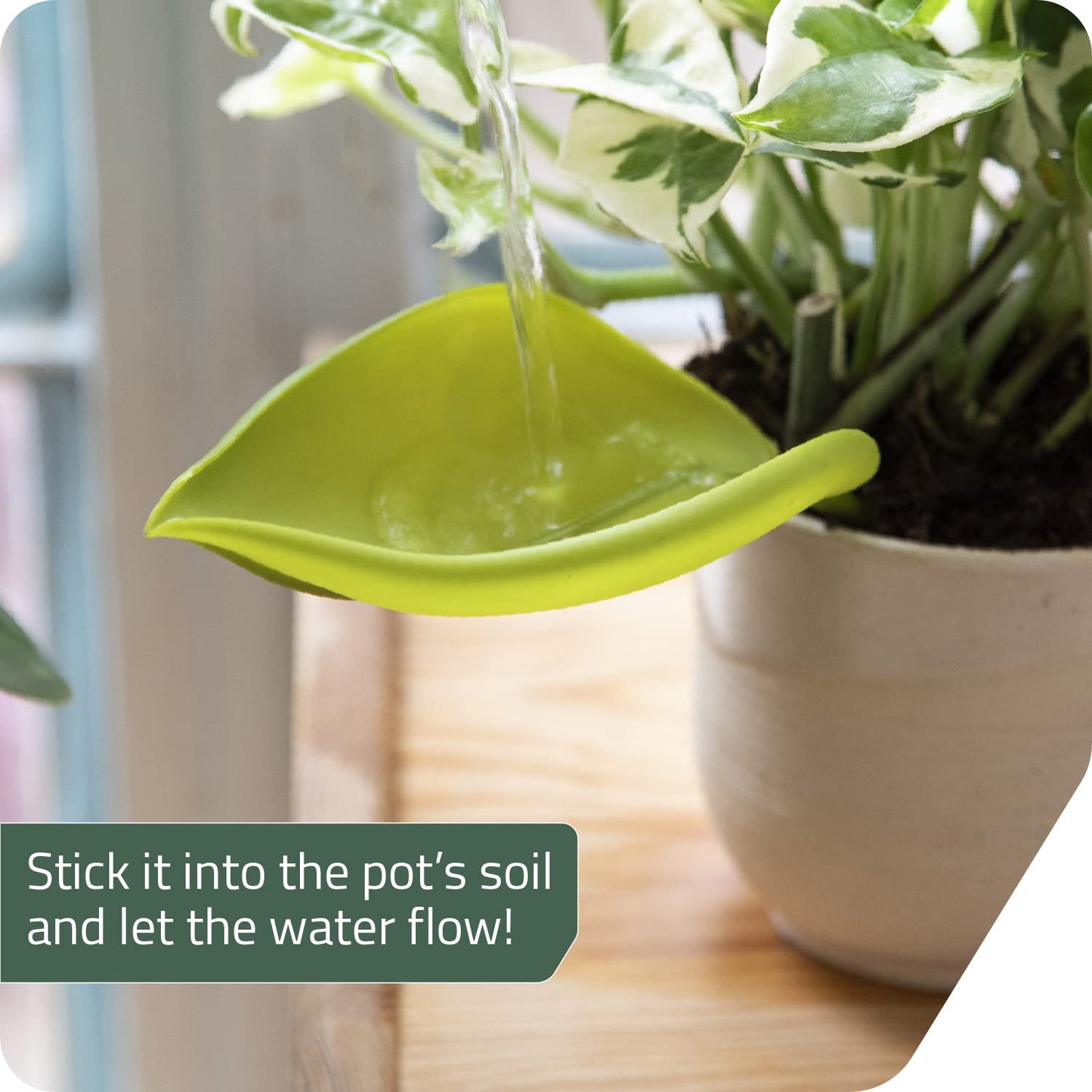 Leaf-Shaped Plant Watering Funnels (Set of 3)