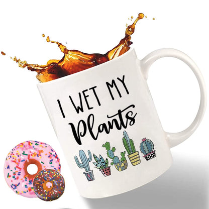 "I Wet My Plants" Coffee Mug