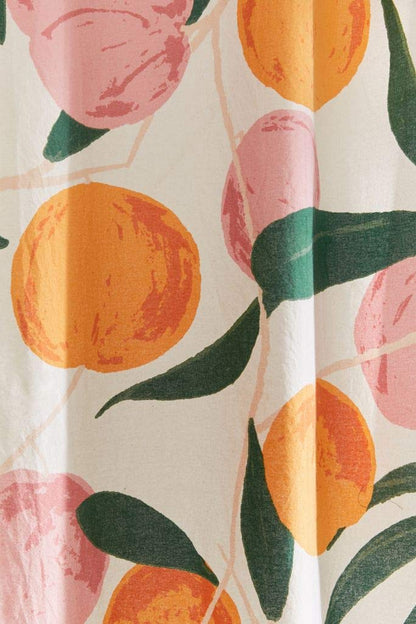 Orange Peach Shower Curtain