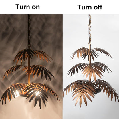 Bronze Palm Chandelier