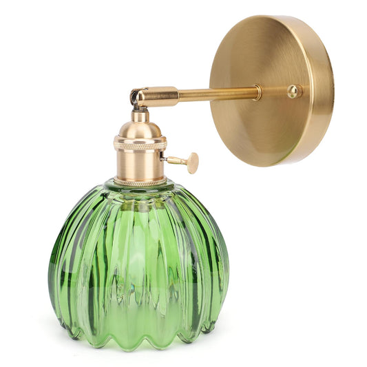 Gold Tulip Glass Wall Lamp