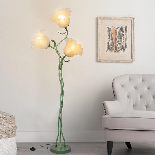 Vintage Floral Floor Lamp