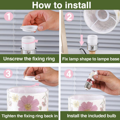 Pressed Flower Table Lamp