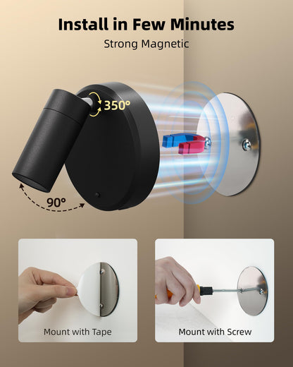 Rechargeable LED Spotlight – Black