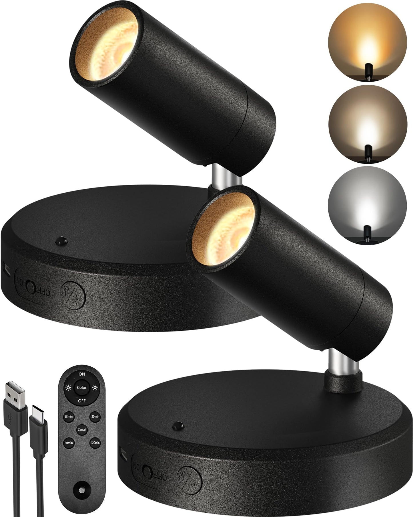 Rechargeable LED Spotlight – Black