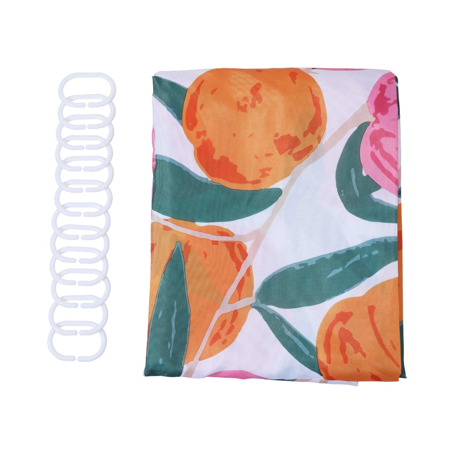 Orange Peach Shower Curtain