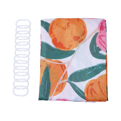 Orange Peach Shower Curtain