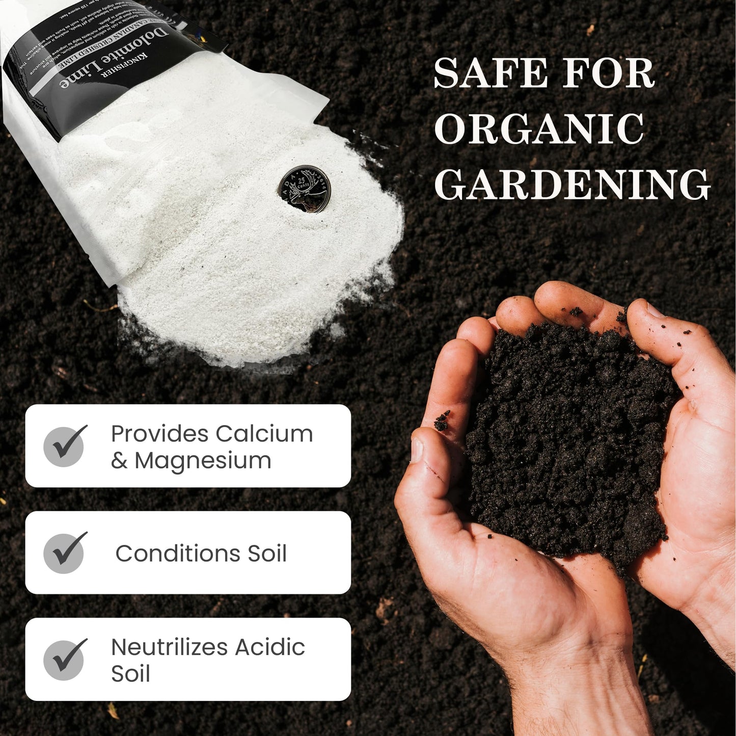 Dolomite Lime for Plants (adjust soil pH)